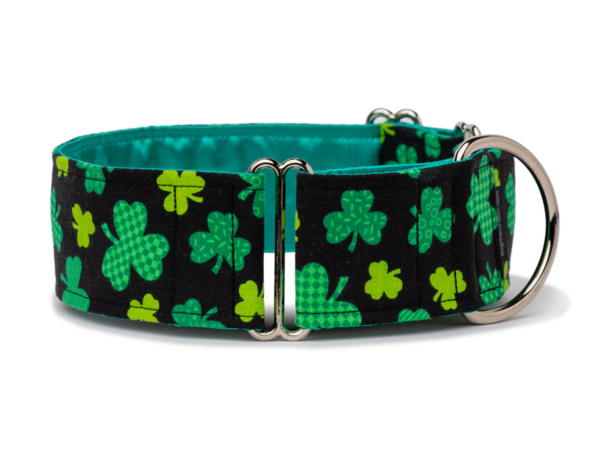 Cute patterned shamrocks in shades of green will bring your pup a bit o' luck on St. Patrick's Day!