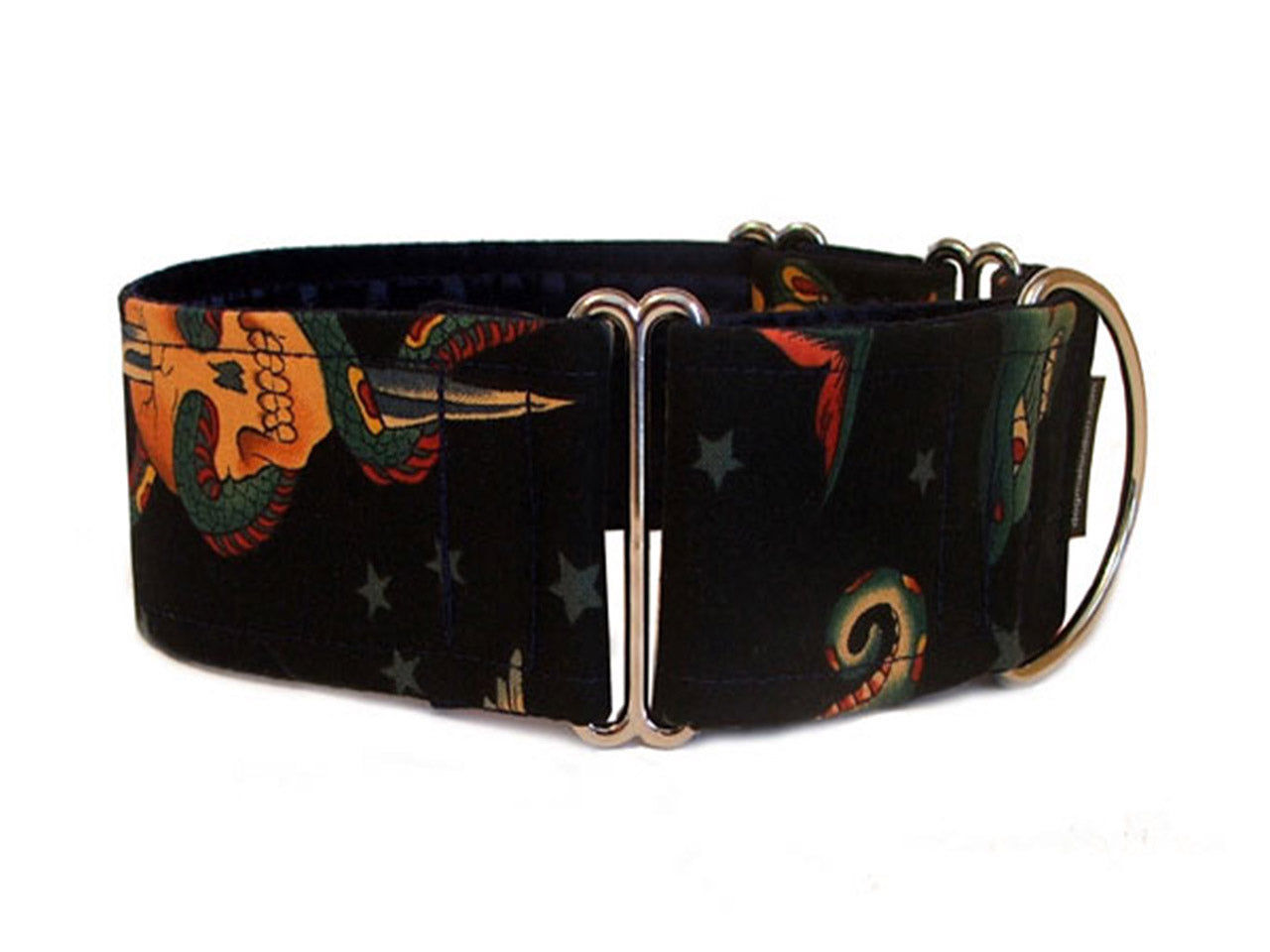Cool retro tattoo images on black are perfect for the pooch with an edgy vibe!