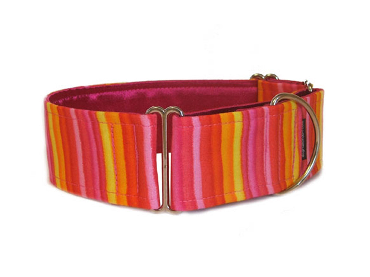 Bright sunny stripes in shades of pink and yellow will have your pooch ready for a day at the beach or pool! 