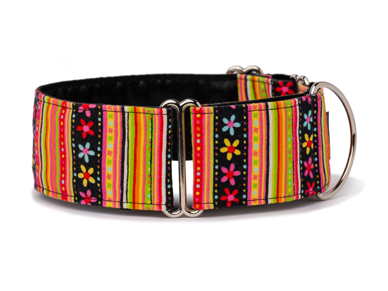 These tiny colorful daisies and stripes are the prettiest accessory for your pretty pooch!