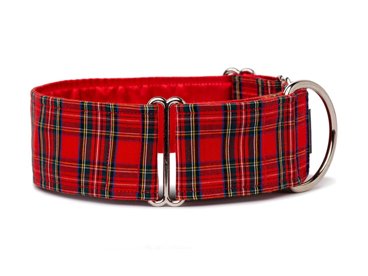 Red Tartan Dog Collar Dogma London - Main Image