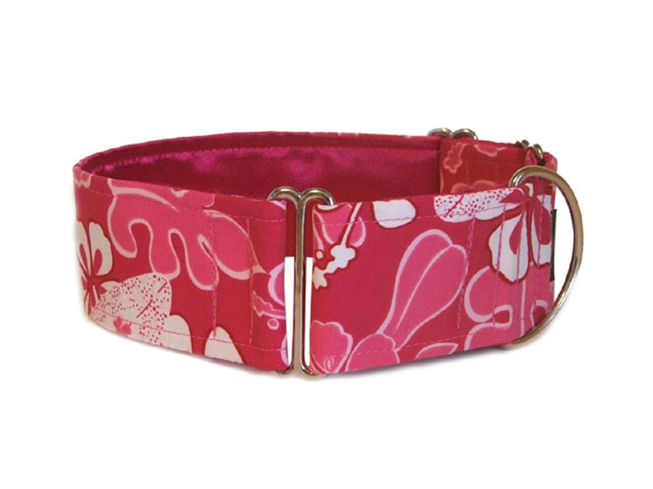 Hot pink Hawaiian flower print is beach and pool ready for the hang-loose hound!